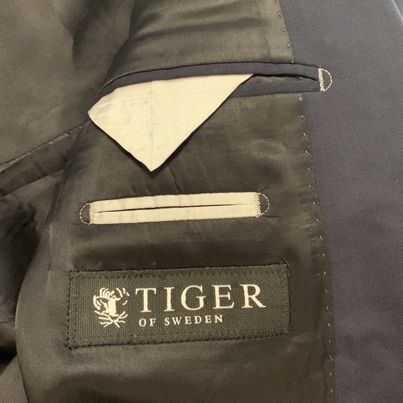 TIGER OF SWEDEN Nedvin men’s wool suit jacket blazer fully lined navy blue sz54L - Picture 7 of 16